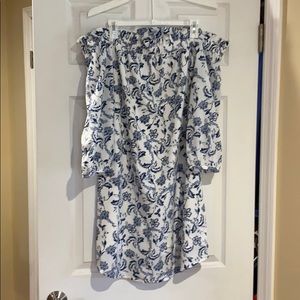 Banana Republic Blue and White Floral Mini Dress
